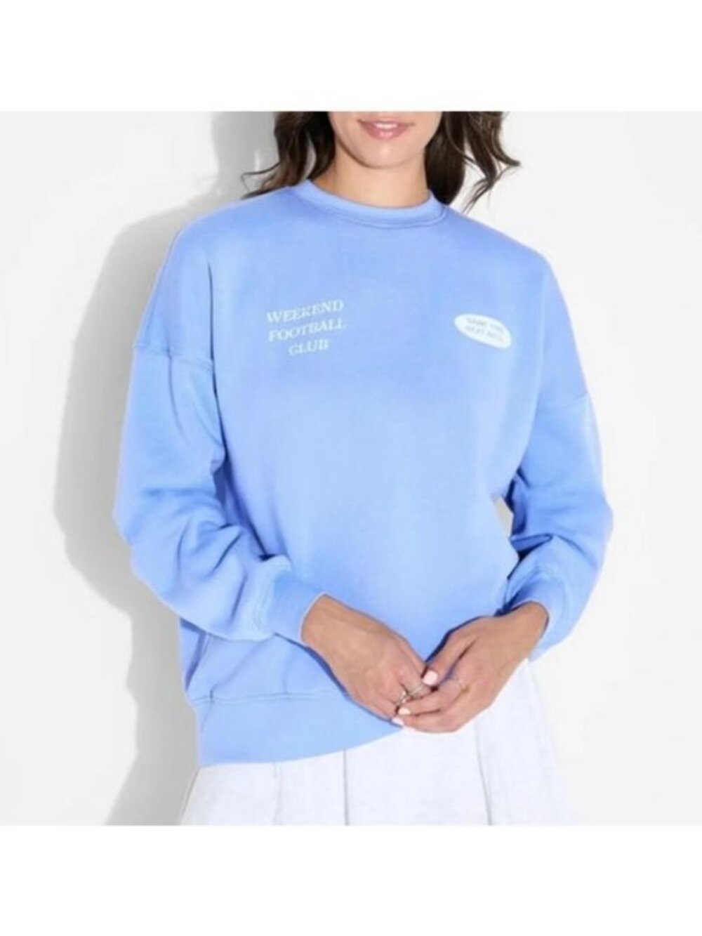 NWOT Wild Fable Oversized Sweatshirt Size S Weekend Football Club Tailgating